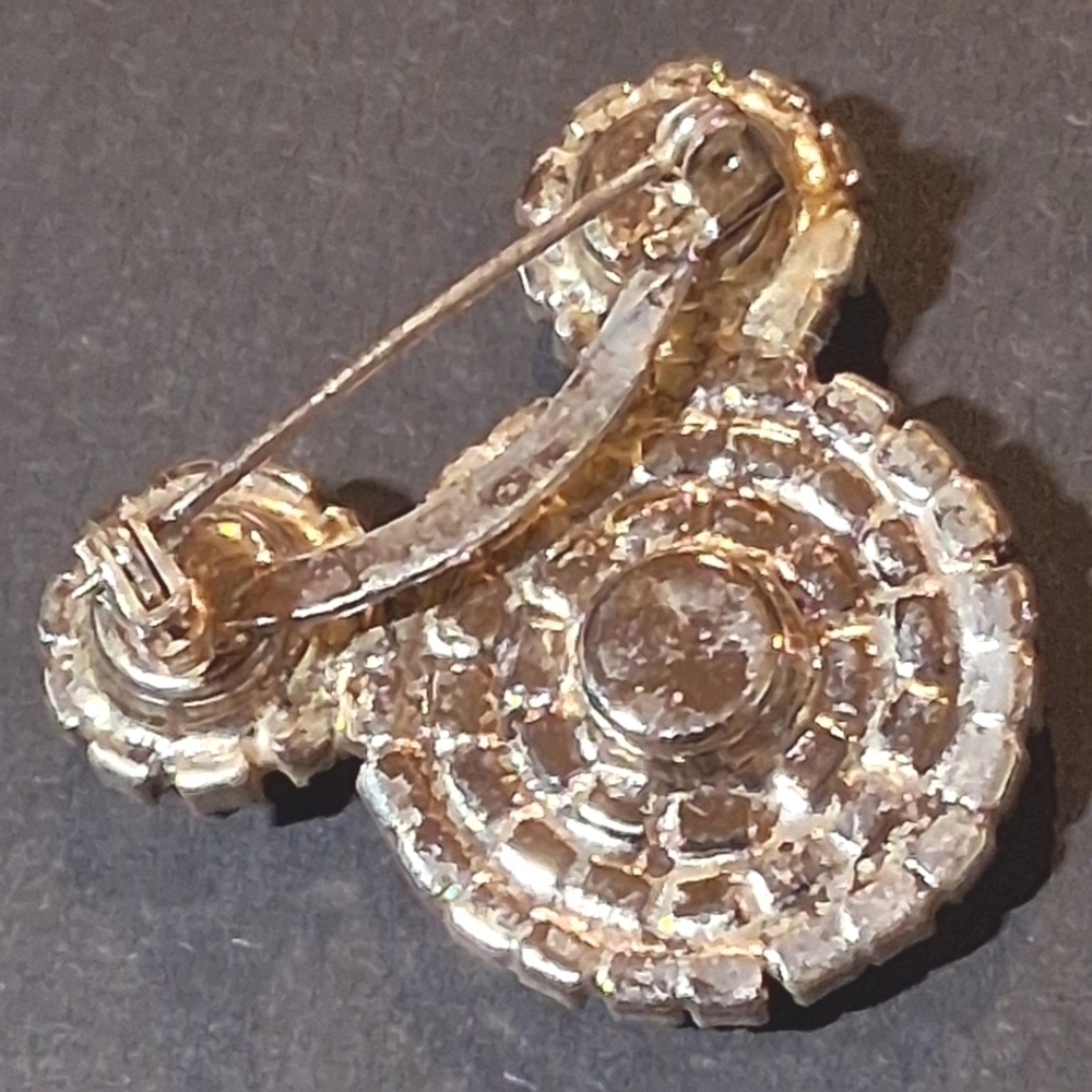 * Vintage Disney Prong Set Mickey Mouse Rhinestones Pin Brooch - Picture 4 of 5